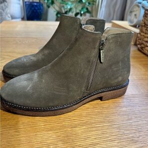 Olive 🫒 color - ITALEAU Suede Ankle Boots